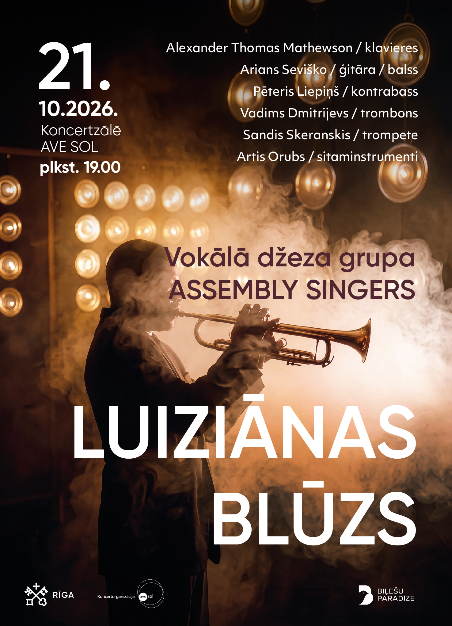 Vokālā džeza grupas “Assembly Singers” koncerts “Luiziānas blūzs”