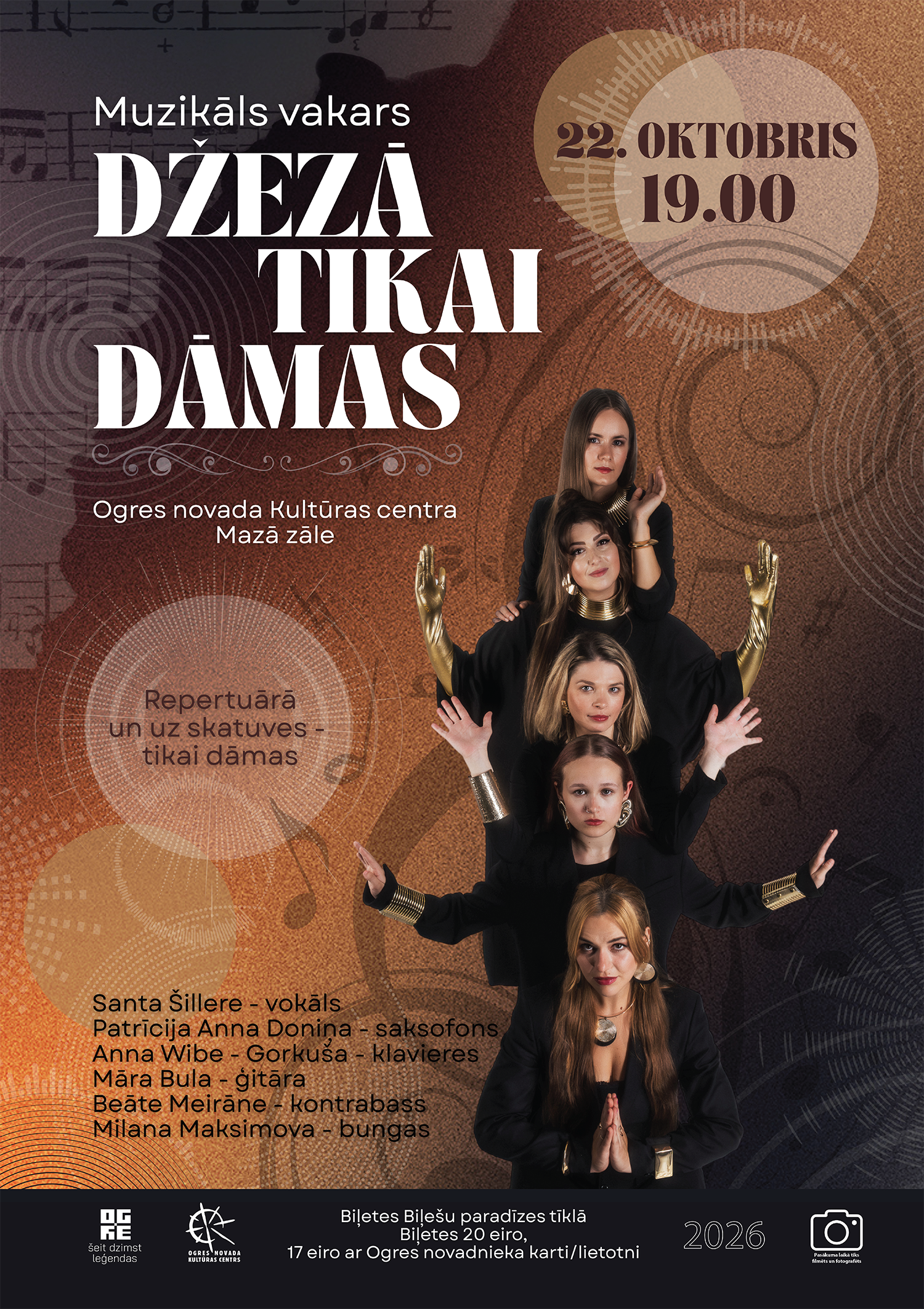 Muzikāls vakars DŽEZĀ TIKAI DĀMAS