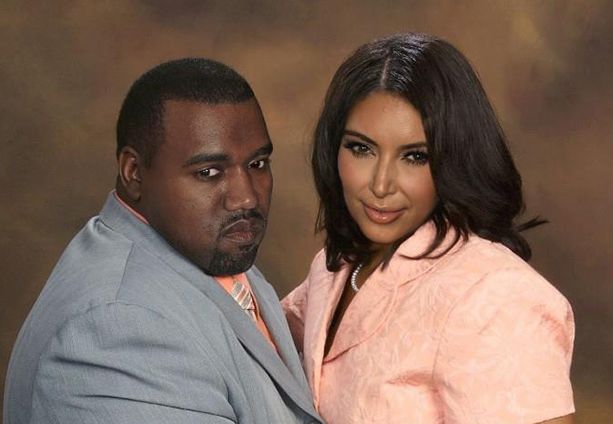 Kanje Vests un Kima Kardašjana.