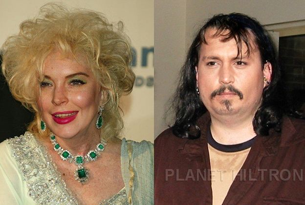 Lindsija Lohana un Džonījs Deps.