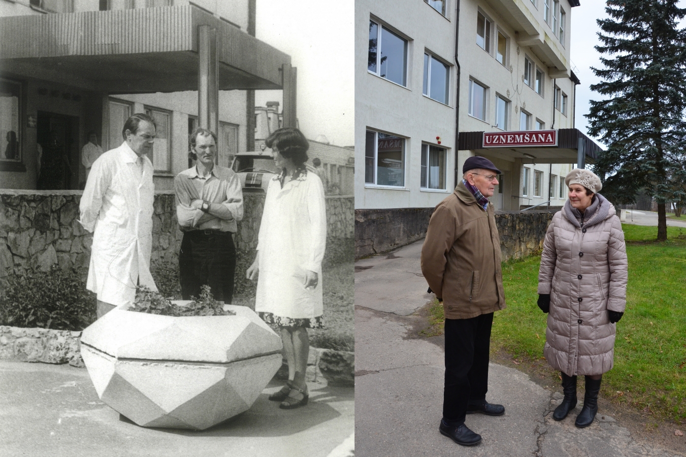 Viesturs Skrodelis, Jēkabpils slimnīcas galvenais ārsts un LORs un neiroloģe, fizikālās medicīnas ārste Valentīna Skrodele, 1976.gads, Jēkabpils slimnīca.