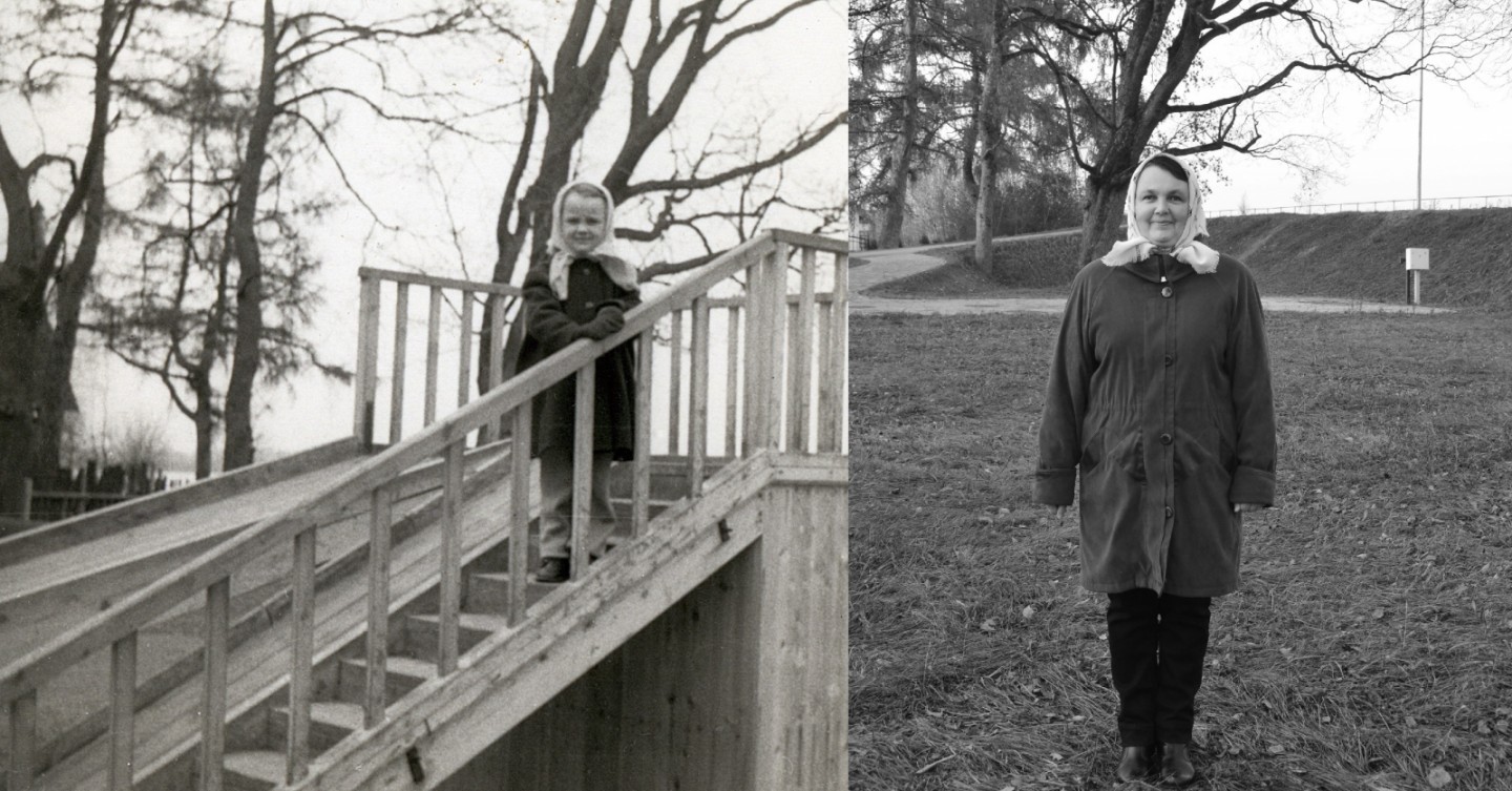 Jēkabpiliete Anita 1959.gadā bērnu rotaļu laukumā tolaik Puškina vārdā nosauktajā parkā. Tagad tas nes Strūves parka nosaukumu, jo tajā atrodas UNESCO Pasaules mantojuma sarakstā iekļautā Strūves ģeodēziskā loka punkts.