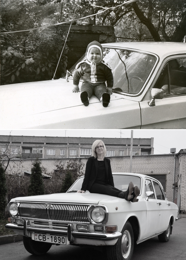 Lāsma uz vectēva Volgas, 1986.gads, Jēkabpils.