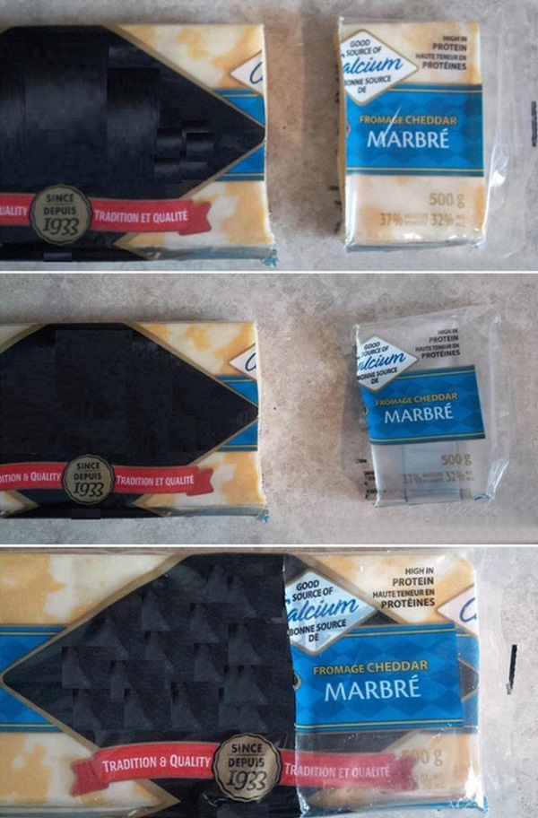 Nogriežot sieru nevajag lieko iepakojuma daļu izmest ārā. To var izmantot, lai nosegtu atlikušo sieru.