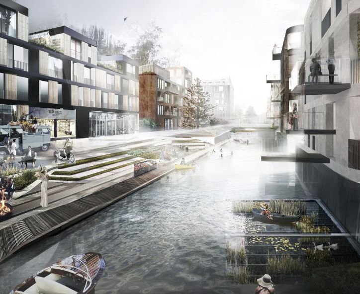 Attiecīgais zemes gabals ir neapbūvēts un samērā tuksnesīgs, un par tā apbūvi nesen noslēdzās konkurss, kurā piedalījās 11 projekti. Žūrija kā uzvarētāju ir nominējusi projektu, kura autori ir jauna četru latviešu arhitektūras grupa. Uzņēmums „Zaķusalas Estate”, kuram pieder 12 hektāru neapstrādātas zemes Zaķusalā starp televīzijas torni un Salu tiltu, plāno realizēt dzīvojamā kompleksa celtniecību ar 1500 dzīvokļiem, komercplatībām un sociālu infrastruktūru, informē Riga.lv.