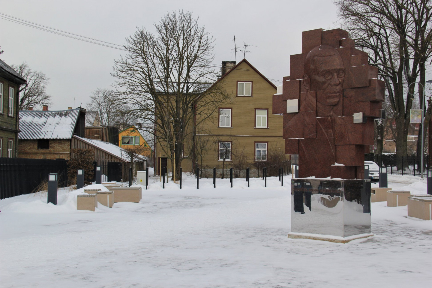 Ainava. Skvēra pārbūve. Adrese: Lielā iela 6 un Jaunā iela 5, Tukums