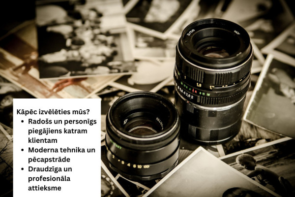 Piedāvājam profesionālu fotogrāfu pakalpojumus