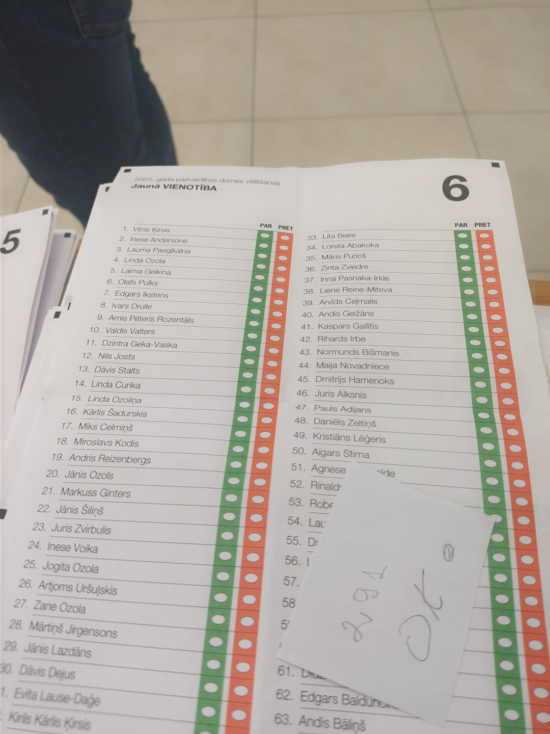 Balsu skaitīšana Origo iecirknī