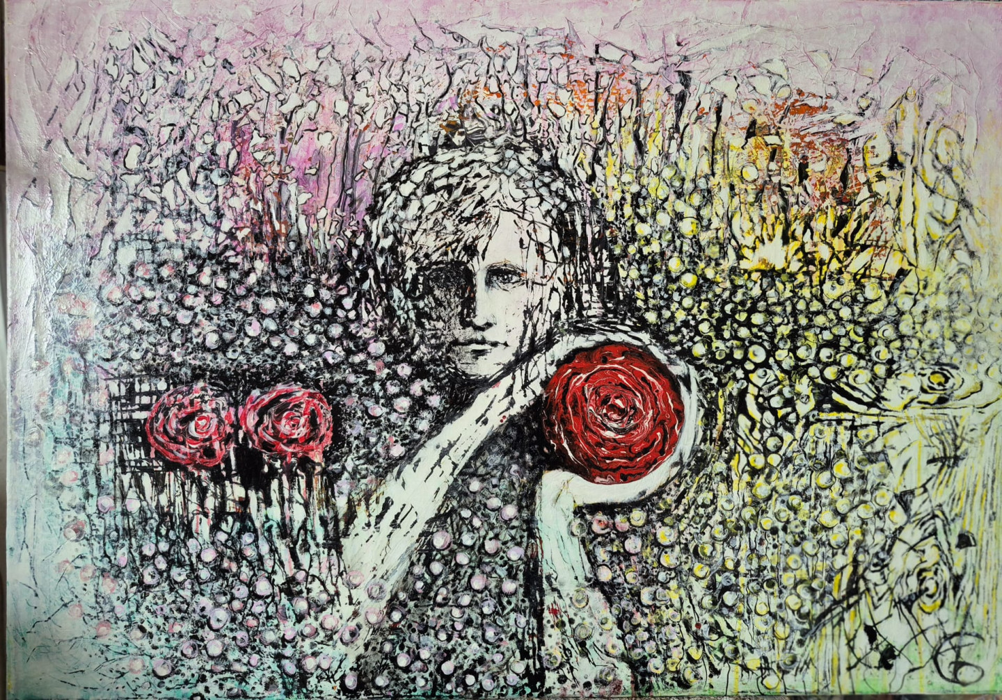 人間の行動と選択のメカニズムの内なるモチーフを探る絵画方法で