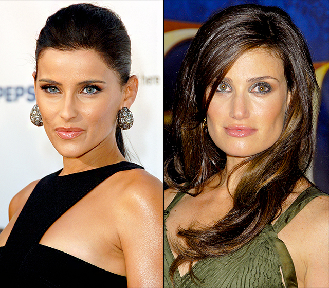 Dziedātāja Nellija Frutado un aktrise Idina Menzela